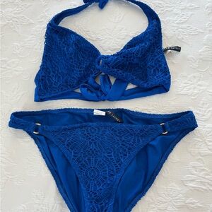 Blue Lace Bikini Ralph Lauren top/bottom